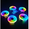 Ventilateur de boîtier d'ordinateur - refroidisseur de refroidissement - réglable - 120mm - 6pin - RGB - ARGB - LED - 5V