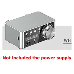 Mini digital forsterker - klasse D - HiFi - Bluetooth 5.0 - Tpa3116 - 50W*2 - USB - AUX - INNGANG