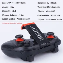 Bluetooth-joystick-kontroller - gamepad for Android-smarttelefon og holder