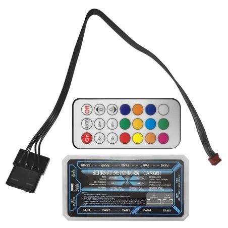 Ventilador de refrigeração - caixa de controle - com controlador RGB - 4-6 pinos