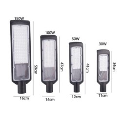 LED gatubelysning - vattentät lampa - 100W - 150W