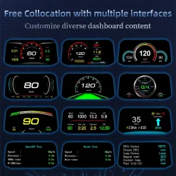 Bilnavigasjon - datamaskin ombord - OBD2 - GPS - speedometer - head-up display