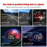 WIIYII M8 - HUD - wyświetlacz przezierny - system ostrzegania o przekroczeniu prędkości - projektor przedniej szyby - OBD2 II...