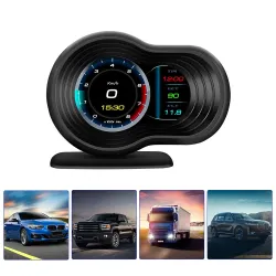 Bilens indbyggede computer - digitalt head-up display - HUD - OBD2 - hastighedsmonitor - med acceleration turbo alarm