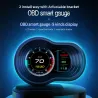 Ordinateur de bord de voiture - affichage tête haute numérique - HUD - OBD2 - moniteur de vitesse - avec alarme turbo d'accéléra
