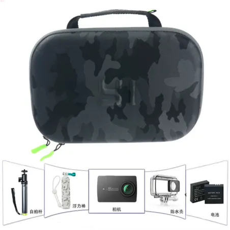 GoPro - SJCAM - Xiaomi Yi 4K - caméra d'action - étui de rangement EVA - camouflage