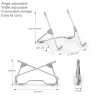 TabletaPlegable - ajustable - soporte para portátil - aleación de aluminio