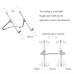 TabletaPlegable - ajustable - soporte para portátil - aleación de aluminio