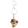 llaveroCalavera acrílica con flores - llavero