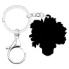 Akrylowa czaszka Halloween z kwiatami - brelokBreloczki Do Kluczy
