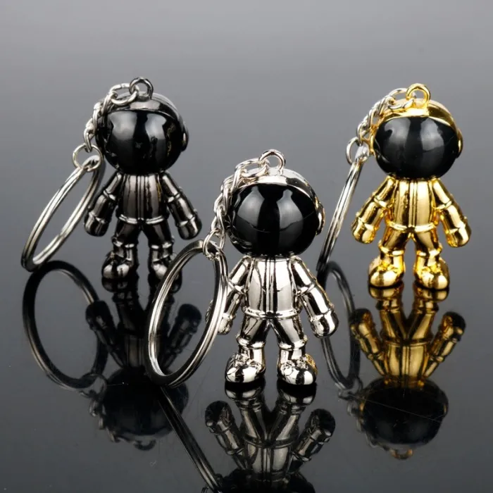 Metal nøglering - astronaut - robot
