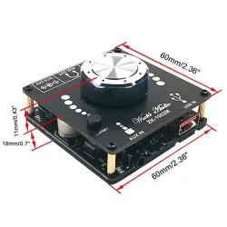 Digital förstärkare - stereo - HiFi - USB - Bluetooth 5.0 - TPA3116D2 - 50Wx2 - 502H 502M - 10W - 100W