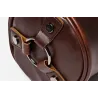 Trendy skuldertaske i læder - cylindrisk form