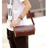 Borsa a tracolla trendy in pelle - forma cilindrica