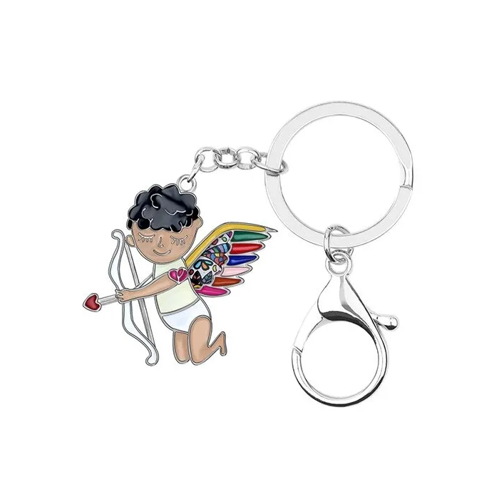Chaveiro esmalte - com anjo cupido