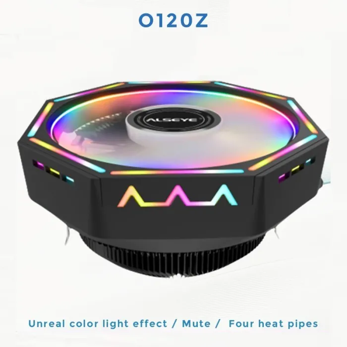 ALSEYE O120z - RGB kjølevifte - CPU-kjøler - 4pin - PWM - stillegående