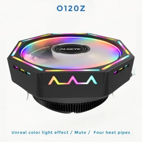 ALSEYE O120z - Ventilateur de refroidissement RGB - Refroidisseur CPU - 4pin - PWM - silencieux