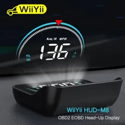 WIIYII M8 - HUD - head-up display - överhastighetsvarningssystem - vindruteprojektor - OBD2 II - EUOBD