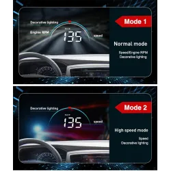 WIIYII M8 - HUD - head-up display - överhastighetsvarningssystem - vindruteprojektor - OBD2 II - EUOBD