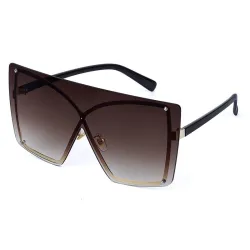 Gafas de solGafas de sol de gran tamaño modernas - cuadradas - sin montura - UV400