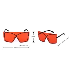 Gafas de solGafas de sol de gran tamaño modernas - cuadradas - sin montura - UV400