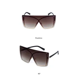 Gafas de solGafas de sol de gran tamaño modernas - cuadradas - sin montura - UV400