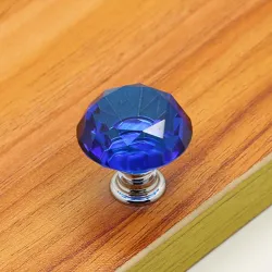 MueblesPerillas de muebles elegantes - forma de diamante de vidrio