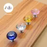 Elegante møbelknotter - glass diamantform