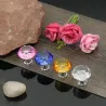 Elegante møbelknopper - glas diamantform