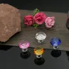 MueblesPerillas de muebles elegantes - forma de diamante de vidrio