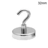 ImanesGancho magnético para colgar - fuerte imán de neodimio - 32 mm - 5,5 kg