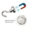 ImanesGancho magnético para colgar - fuerte imán de neodimio - 32 mm - 5,5 kg