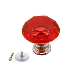 Eleganta möbelknoppar - glasdiamantform