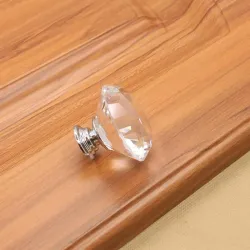 Elegant furniture knobs - glass diamond shapeFurniture
