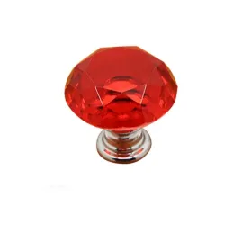 Eleganta möbelknoppar - glasdiamantform