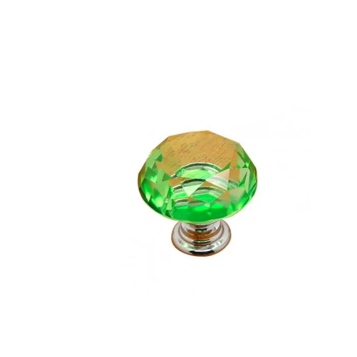 Elegante møbelknopper - glas diamantform