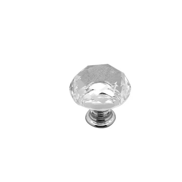 Elegante møbelknotter - glass diamantform