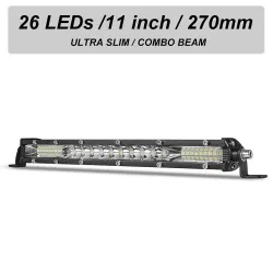 Aluminium - Barre lumineuse LED - 78W/156W/234W - 12V/24V - VTT - camion - voiture - bateau