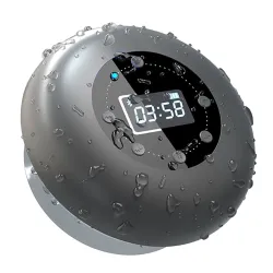 Bluetooth - trådløs - bærbar - brusehøjttaler - vandtæt - med mikrofon - FM - LCD-display
