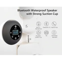 Bluetooth - wireless - portable - shower speaker - waterproof - with microphone - FM - LCD displayBluetooth speakers
