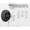 Bluetooth - sans fil - portable - haut-parleur de douche - étanche - avec microphone - FM - écran LCD