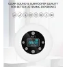 Bluetooth - trådløs - bærbar - brusehøjttaler - vandtæt - med mikrofon - FM - LCD-display
