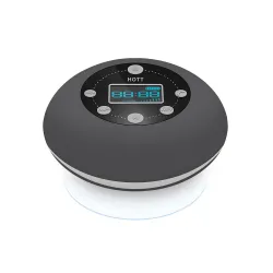 Bluetooth - trådløs - bærbar - brusehøjttaler - vandtæt - med mikrofon - FM - LCD-display