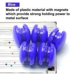 Fargerike magnetknapper - papir / tavleholdere - pinner - kjøleskapsmagneter - 20 mm - 10 stk.