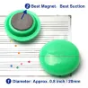 Farverige magnetiske knapper - papir / tavleholdere - nåle - køleskabsmagneter - 20 mm - 10 stk.