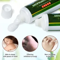 Crème contre le psoriasis - dermatite - eczéma - anti-démangeaisons - pommade antibactérienne à base de plantes