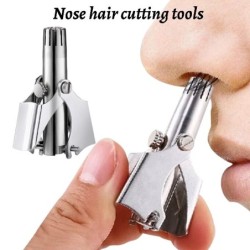 Electric trimmer - nose / ears hair shaver - stainless steel