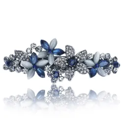 Elegant hair clip - hairpin - with crystal flowersHair clips