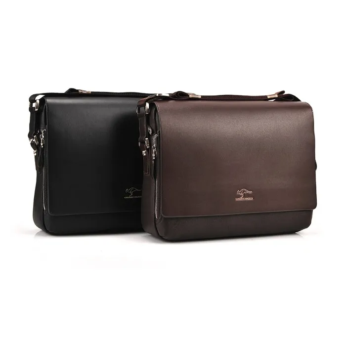 Vintage axel/crossbody läderväska - bred - 34 * 24 * 8cm