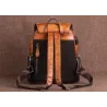 Sac à dos rétro pour femme - gaufrage floral - cuir véritable - grande capacité